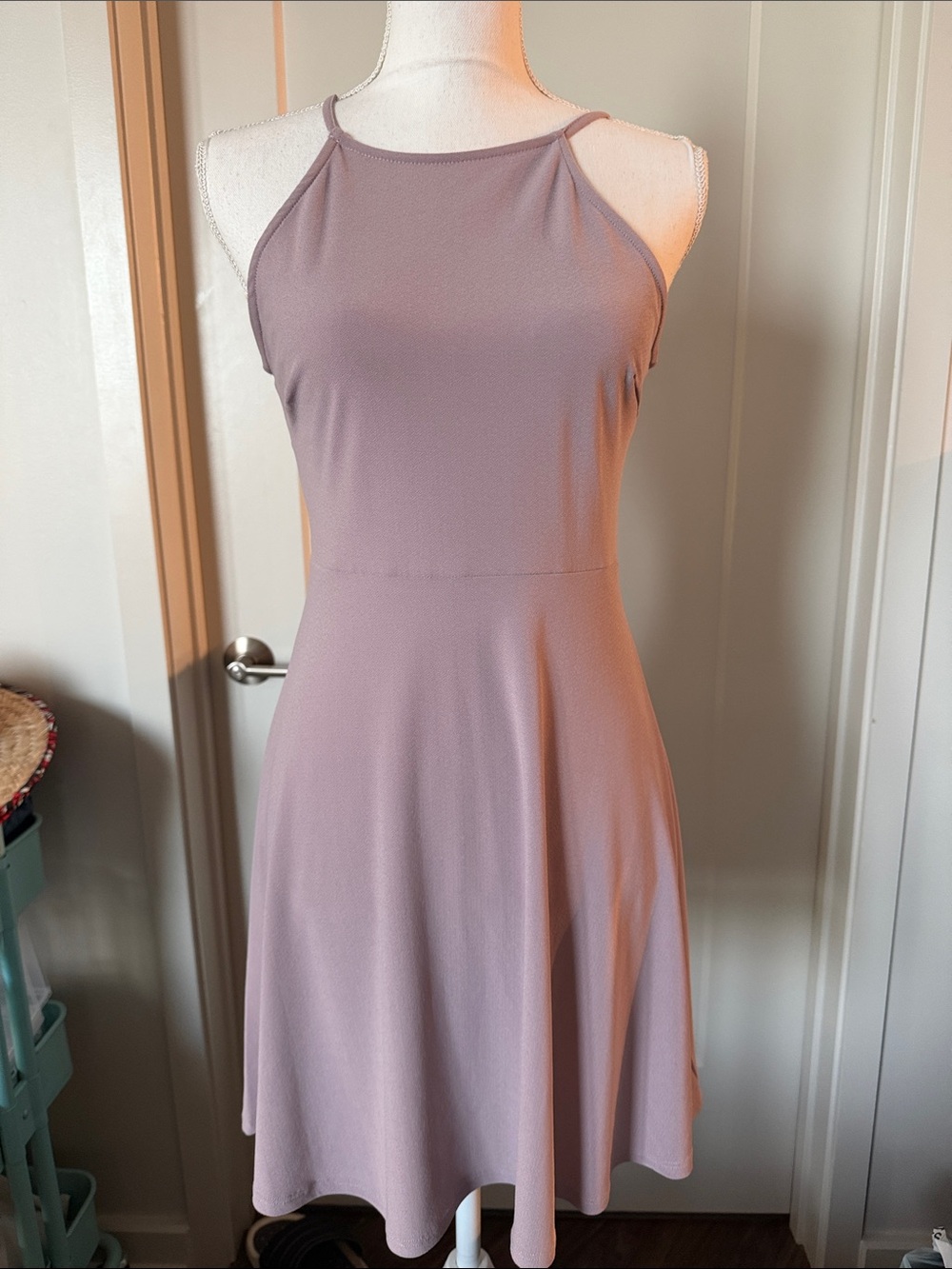 NWOT LUSH A-line Dusky Purple Mauve Mini Dress